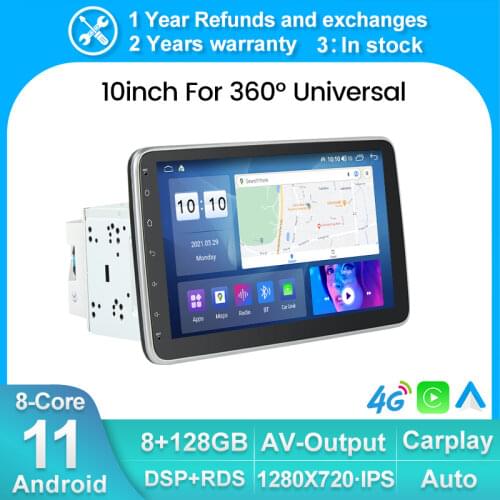 1Din Android Car Multimedia Player WiFi/4G 9inch Rotatable Touch Screen Car Auto Radio Real 2+32G Universal Car MP5 Player