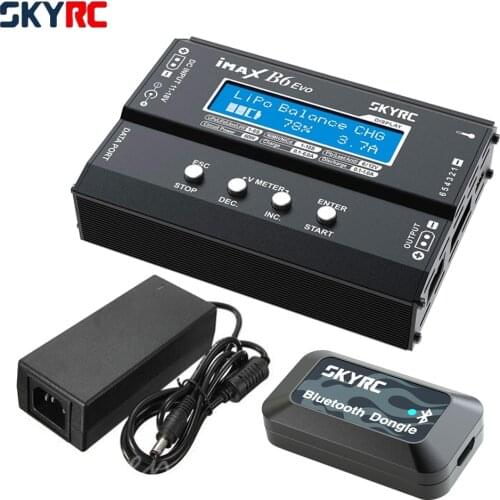 SkyRC Imax B6 EVO 60W 6A Balance Charger/Discharger And Bluetooth Dongle 15V 5A Adapter For NiMH NiCD LiHV NiCd Lipo Battery