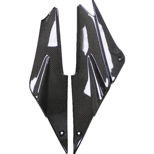 Tank Side Cover Panels Fairing Gas Seat Cover Trim Fairing Fiber For Kawasaki ZX6R 636 2005 2006 Real Carbon Fiber