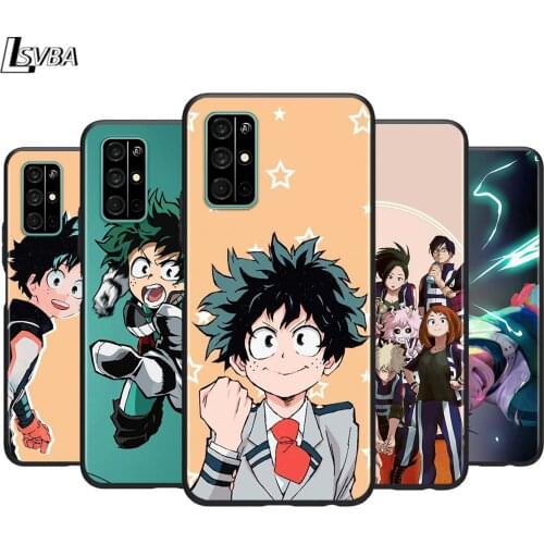 My Hero Academia for Huawei Honor 30 20S 20 10i 9S 9A 9C 9X 8X 10 9 Lite 8A 7C 7A Pro Phone Case Black Cover