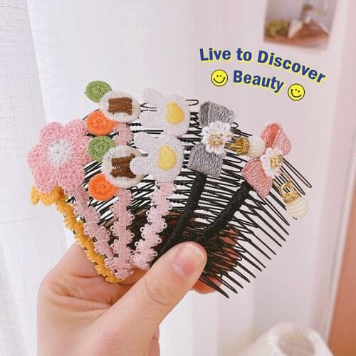 Korean Children Hair Comb Insert Bangs Clip Girls Hairpin Baby Non-Slip Headdress Sweet And Cute Hair Accessories