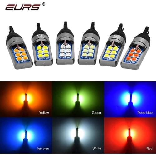 EURS 2x T10 Led Clearance Light 194 168 W5W Canbus Led License Plate Light Erorr Free Car Reading Lamp DC12-60V Red White Yellow