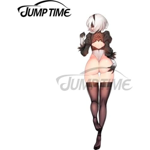 JumpTime 13 x 2.3 cm For Nier Automata Sexy 2B Logo Creative Car Sticker Bumper Window Decal Suitable for All Types of Vehicles