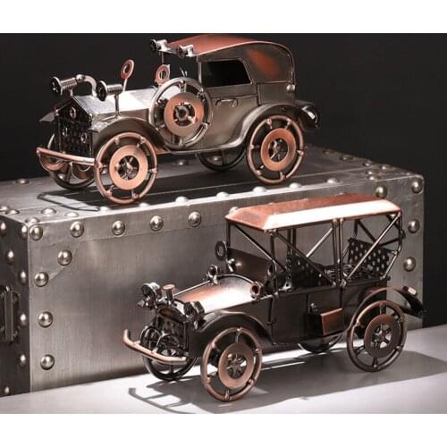 Nordic retro alloy classic car model ornaments Creative Craftwork home living bedroom office decoration Collectible accessories