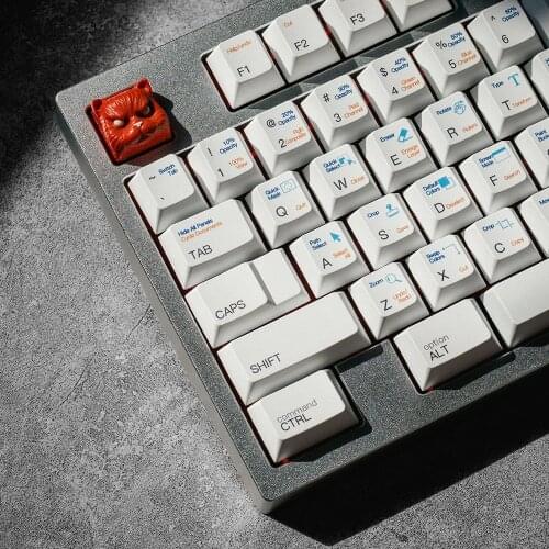 AI PS Icon Design White Keycaps For Cherry Mx Gateron Kailh Box TTC Switch Mechanical Keyboard ANSI Cherry Profile PBT Key Caps