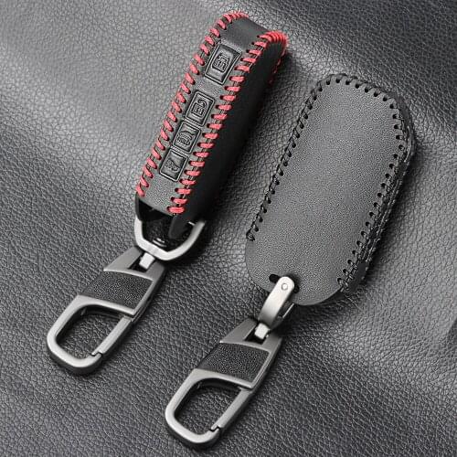 Full Cover Leather Remote Car Key Case KeyChain For KIA Sportage R GT Stinger GT Sorento Cerato Forte2018 2019 Key Shell Holder