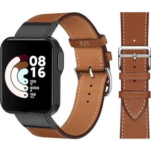 Leather Bracelets Strap For Xiaomi Mi Watch Lite Smart Watch Band Bracelets Replacement Wristband For Mi Watch Lite Band