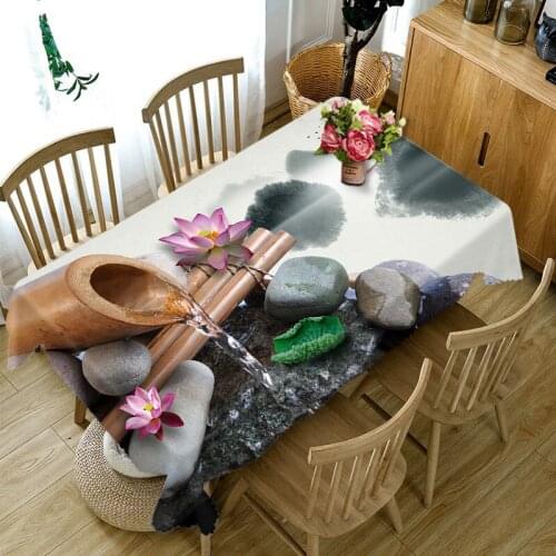 Kitchen dining Tablecloth Cofffee Dining waterproof 3D rectangular table cloth round table customized size Cushion cover