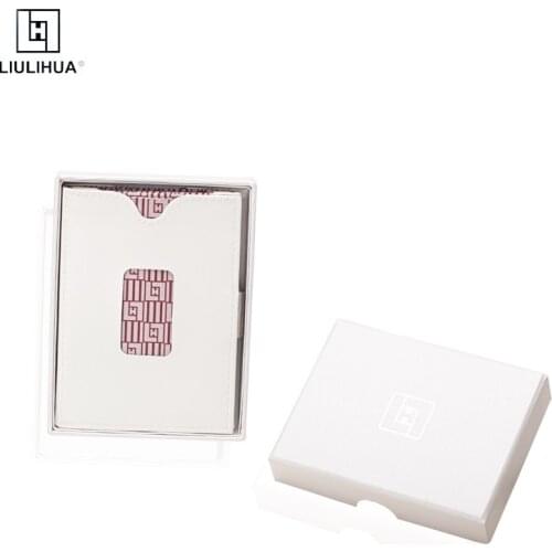 LIULIHUA Latest Fancy Travel Magic Leather White Mini Wallet Male Purse LLH Vintage Card Holder with Stainless Steel Buckle