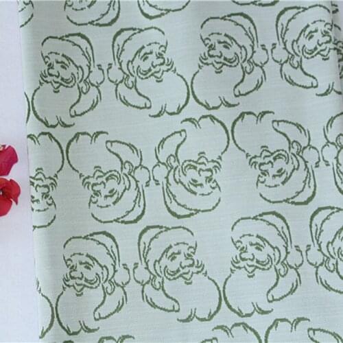 Cute Santa Claus Jacquard Fabric DIY Craft Christmas Decoration Supplies Handmade Sewing Garment Accessories Material