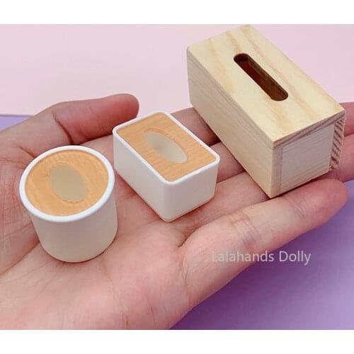 Dollhouse Mini Tissue box Miniature Scene Model for OB11 Dollhouse Furniture Decoration