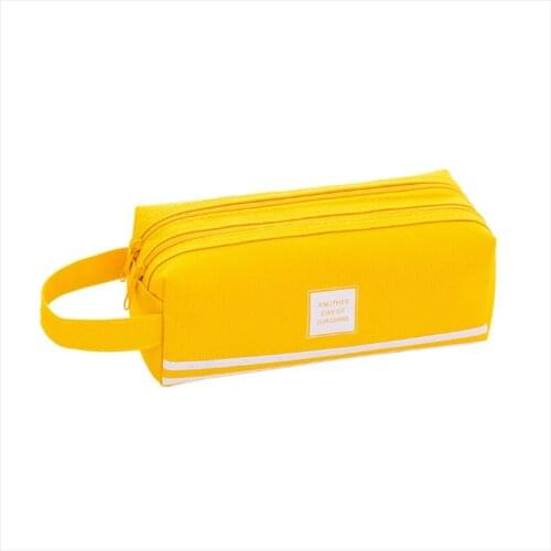 Multi-functional Pencil Case Window Pencil Bag Candy Color Stationery cloth Pen Case Lovely Stationary Storage Bag with handle