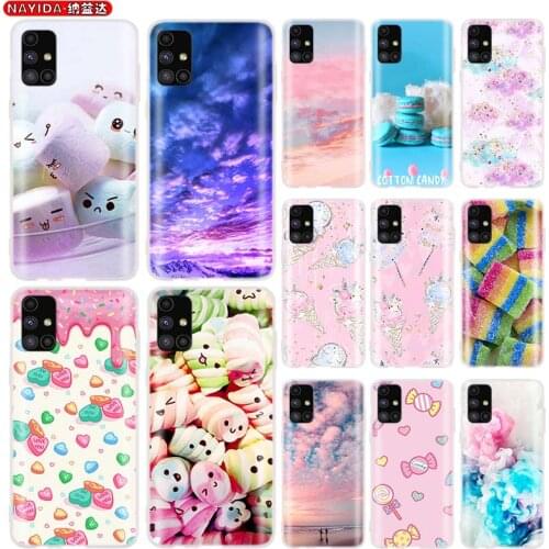 Soft Silicone Phone Case For Samsung A42 A52 A12 A72 A71 A51 A41 A31 A21 A11 A70 A50 A40 A30 A20 A10 S cotton candy