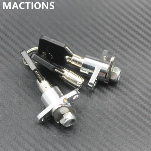 Motorcycle Silver 3 keys Saddlebag Lock Set For Harley Touring Road King Glide Electra Glide 93-13 Hard Saddlebag Lock Key Set