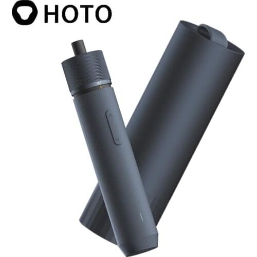 HOTO Monkey Straight Handle Electric Screwdriver Set Torque Adjustment Type-C Charging LED Lighting Aluminum Alloy Storage Tube
