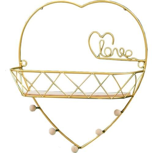 Iron And Wooden Key Holder Wall Circular Design Wall Hooks For Hanging Free Of Punch Hanger Organizer Home Display Rack