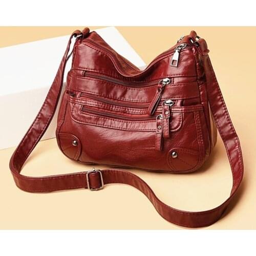 New Soft Flap Single Shoulder Crossbody Pack Bag Luxury Handbags for Woman 2021 All-Match Large Capacity PU Leather Messenger