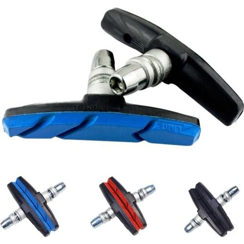 One Pair Mountain Road Mute Bike Brake Pads MTB Bicycle Braking V-Brake Holder Shoes Rubber Blocks Durable Cycling Accessories