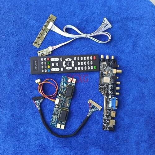 For CLAA215FA01/A LTM215HT02 LCD monitor drive board 4-CCFL VGA USB HDMI-compatible Signal Digital DVB KIT 30 Pin LVDS 1920*1080