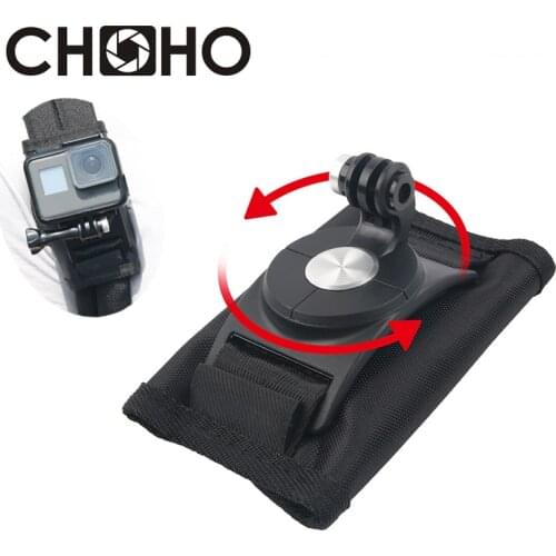 Shoulder Clip Hiking Buckle Bag Mount backpack 360 Degree Rotate Velcro For Gopro Hero 8 7 6 5 4 Xiaomi Yi 4K SJCAM Accessories