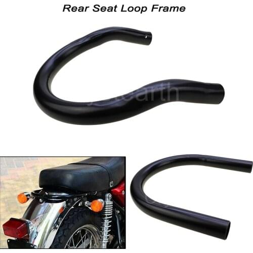 Black 210mm 230mm Flat Cafe Racer Rear Seat Loop Frame Hoop End 1" 25mm For Yamaha SR125 SR250 SR400 SR500 XJ550 XJ650 XS650