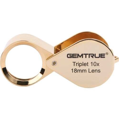 Professional 10x Diamond Magnifier Loupe 18mm Triplet Folding Jewelry Magnifying Magnifier