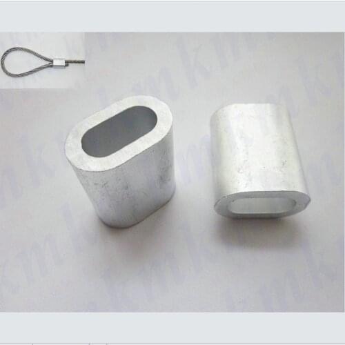 Wire rope aluminum oval ferrule sleeves 1000PCS 0.5MM 0.8MM 1MM 1.2MM 1.5MM 1.8MM 2MM