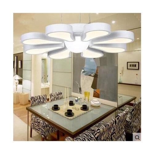 LED 110-220V Ideas take flower shape design chandelier lamp sitting room dining-room bedroom acrylic chandelie light