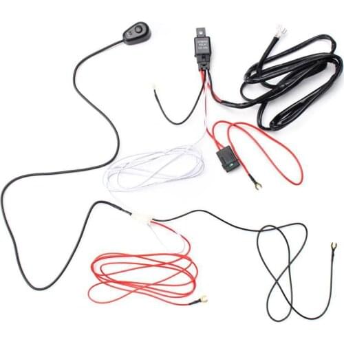 ECAHAYAKU 2 METER Car LED Light Bar Wire Wiring Harness Relay Loom Cable Kit Fuse for Auto Driving Offroad Led Work Lamp 12v 24v