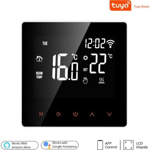 Tuya WiFi Smart Thermostat LCD Display Touch Screen For Electric Floor Heating Water/Gas Boiler Temperature Remote Controller
