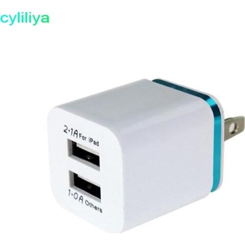 Universal 2 Ports USB Wall Charger Travel Adapter 5V 3.1A for iPhone Samsung iPad 4 Colo APPLE US Plug 5pcs/lot