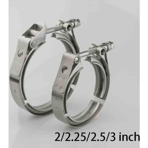 V Band Clamp Stainless Steel 2/2.25/2.5/3 inch Quick Release V band Clamp Car Assessories High Quality