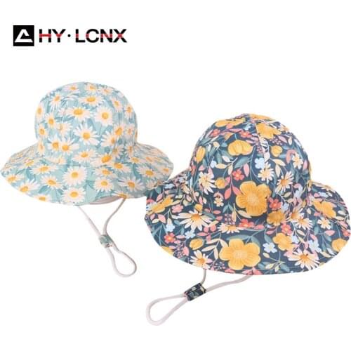 Spring Autumn Baby Bucket Hat Girl Caps Children Cartoon Cotton Breathable Sun Panama Hats Boy Soft Brim Outdoor Fisherman Cap