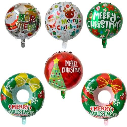 1Set Navidad Merry Christmas Foil Balloons Santa Claus Snowman Globos Xmas Deer Penguin air toys Christmas Decorations for Home