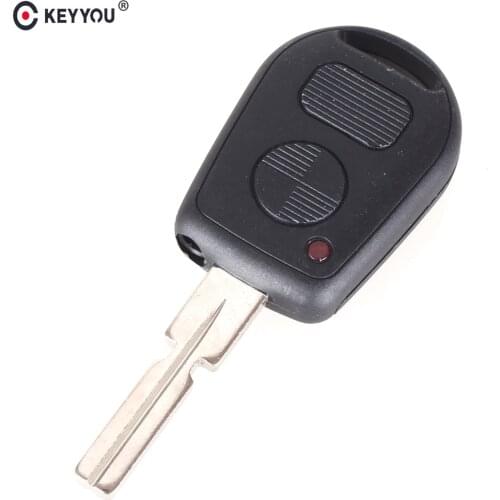 KEYYOU 10X Remote Fob Case Replacement Car Key Shell 2 Buttons Key Case Cover Protection Fob for BMW E38 E39 E36 Z3