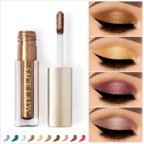 SACE LADY Glitter Liquid Eye Shadow Makeup Shimmer Eyeshadow Maquiagem Profissional Completa Make Up Cream Cosmetic T0299