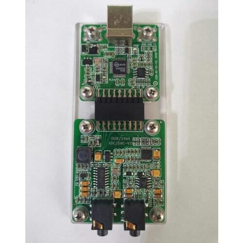 USB Sound Card 192K/24bit Recording and Playback ADC Sampling DAC Decoding Free Drive Mobile Phone Raspberry Pi Converter
