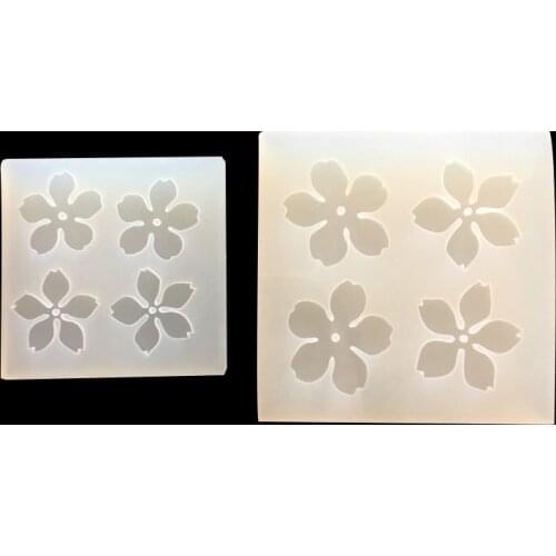 1PCS UV Resin Jewelry Liquid Silicone Mold Cherry Blossom Flowers Molds For DIY Necklace Pendant Charms Making Jewelry