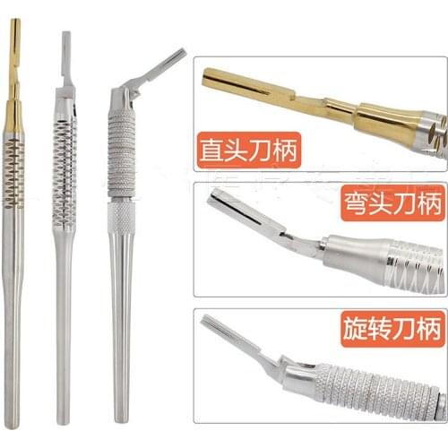 1 Pcs Dental Scalpel Handle Adjustable Surgical Operation Knife Handle Stainless steel 16cm length