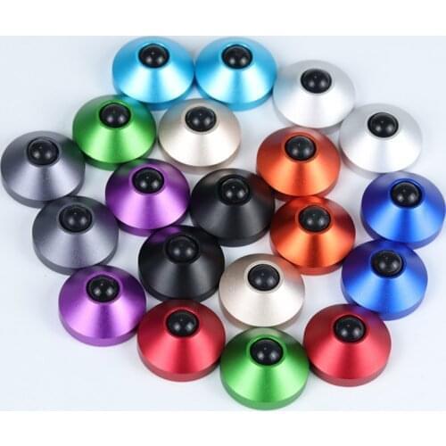 2PCS Anodized CNC Aluminum Foot Cone Feet Alu Purple Red Gray Give Screws for Custom Mechanical Keyboard Case