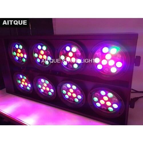 2lights/CASE)Led projector spotlight 8eye rgbw led blinder strobe audience light spotlight theater flycase