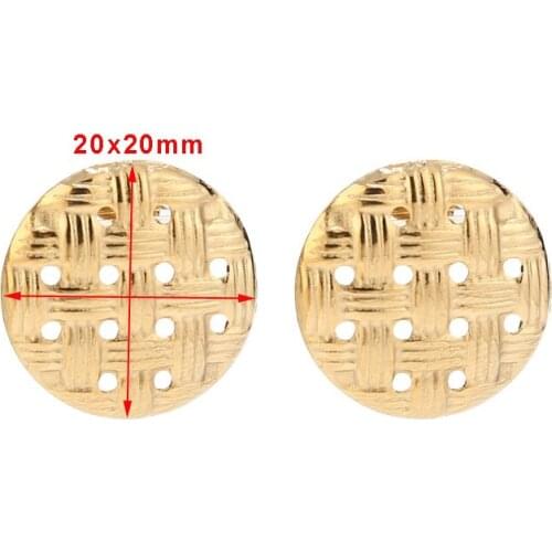 20pcs Stainless Steel Gold/Steel Earrings Blank with Earring Hook Cabochon Settings Tray Fit for DIY Jewelry Making Earring