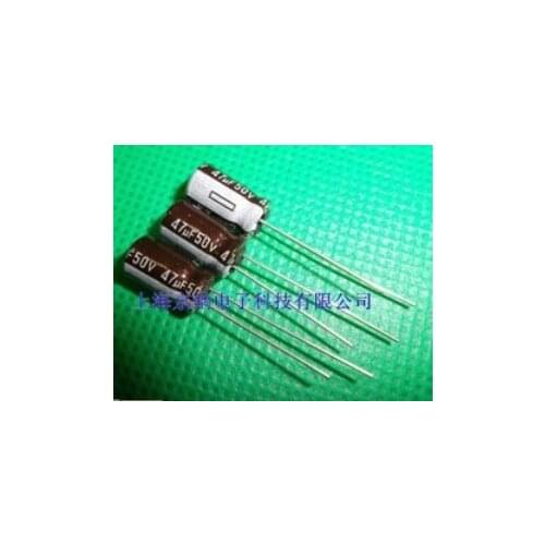 250PCS 47uF 50V 105C Radial Electrolytic Capacitor 6.3 x 11mm