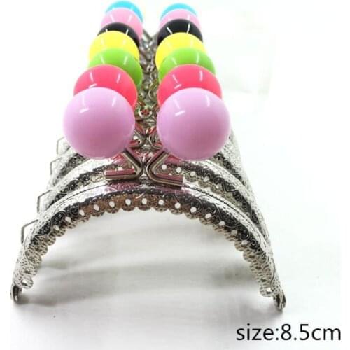 48pcs/24pcs/10pcs 8.5CM Candy head Bag Kiss Clasp silver semicircle Metal Coining Pattern Purse Frame DIY Bag Sewing Accessories