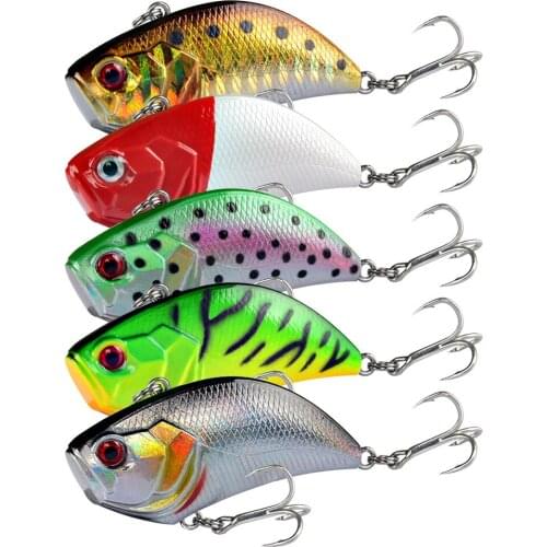 5pcs New Arrivals Sinking VIB 14G 55mm Vibration Fishing Lure Lipless Crankbait Shallow Artificial Hard Bait Pike Tackle
