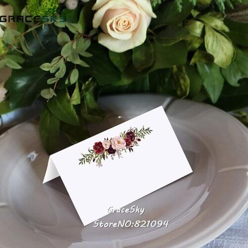 50pcs free shipping laser cut table cards wedding paper Name Seat Place Cards Wedding invitation Holder Cards for Party Decor