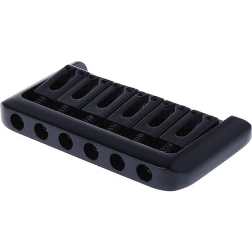 6 String Electric Guitar Bridge Hard Tail Top Load Fixed Hard Tail Parts Black
