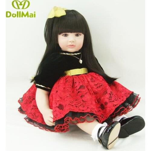 60cm silicone vinyl reborn baby dolls Realistic newborn girl princess toddler dolls bebes reborn children gift toy dolls