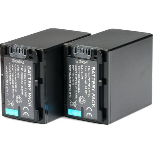 LANFULANG 2PCS/LOT NP-FV100 NP FV100 Digital Camera batteries for Sony FDR-AX700 FDR-AX60 FDR-AX45 HDR-CX680 HDR-CX170 HDR-CX300