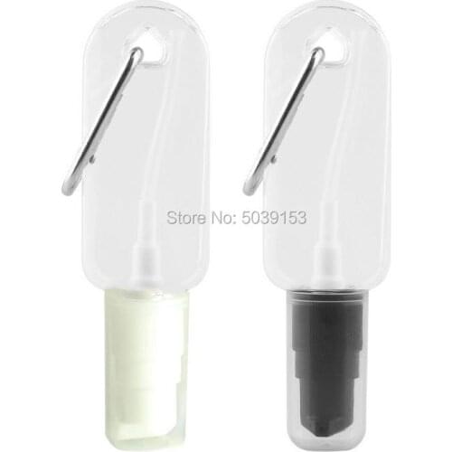 Keychain 30ml Portable Transparent Travel small Empty Spray Bottles Plastic Refillable Cute Cosmetic Containers Liquid Organizer